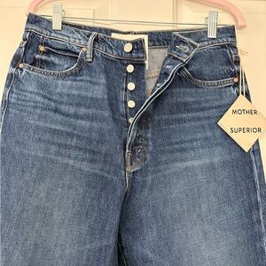 Spitfire High-Rise Button-Fly Women's Jeans in Blue Denim